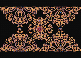 Decorated with elegant and luxurious patterns. Rococo, Baroque style, retro elements, invitation cards, textiles, wrapping paper and fabric design.