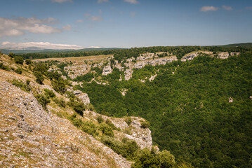 Fototapeta na wymiar cliff in navarra spain in summer