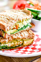 Roasted Vegetable Sandwich Close Up