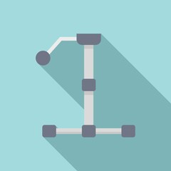 Camera stabilizer icon flat vector. Video gimbal