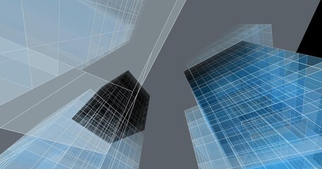 modern architecture drawing 3d rendering