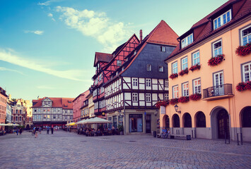 Fototapeta na wymiar Market Square of the historic city of Quedlinburg, Germany