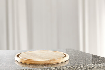 Desk of free space and home interior background 