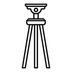 Carbon tripod icon outline vector. Smartphone photo stand