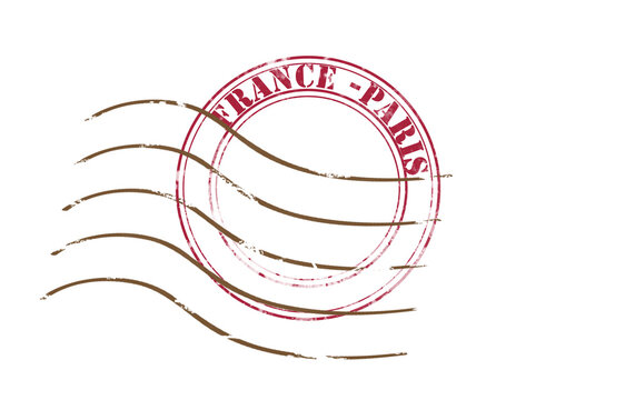 Travel letter stamp, europe , travel france in paris / tampon , lettre voyage en europe  france paris 