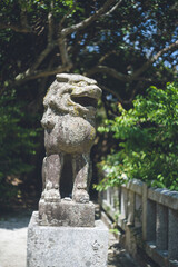 Fototapeta na wymiar 福岡県糸島市大祖神社の狛犬