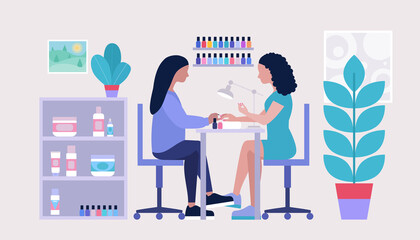 Manicure service concept