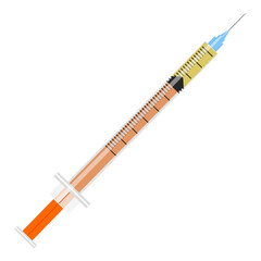 Fototapeta premium syringe vaccination and injection concept. Vector illustration