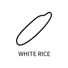 Icon Of The White Rice Line In A Simple Style. Vector sign in a simple style isolated on a white background. Original size 64x64 pixels.