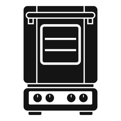 Inside convection oven icon simple vector. Turbo fan oven