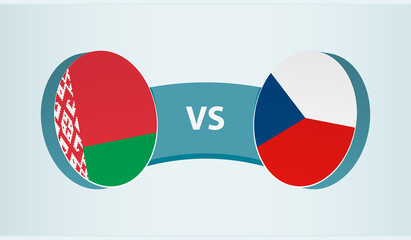 Belarus versus Czech Republic, team sports competition concept.