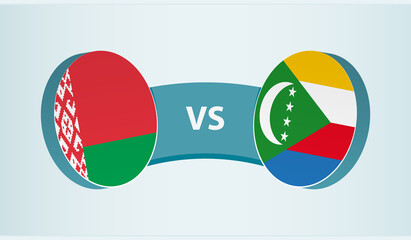 Belarus versus Comoros, team sports competition concept.