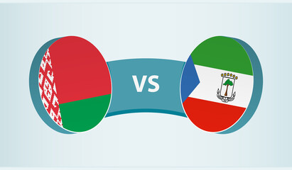 Belarus versus Equatorial Guinea, team sports competition concept.