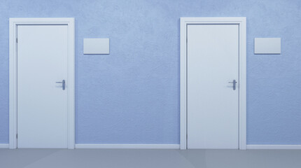 Naklejka premium The Corridor in office building. 3D rendering