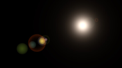 Overlay, flare light transition, effects sunlight, lens flare, light leaks. High-quality stock image of warm sun rays light effects, overlays or golden flare isolated on black background for design