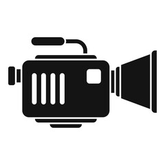 Tv camcorder icon simple vector. Camera video film