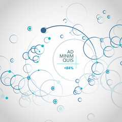 Network Background. Vector connected circles and dots. Technology and communication business design