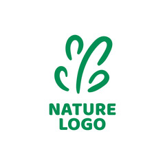 Green leaf nature logo concept design illustration