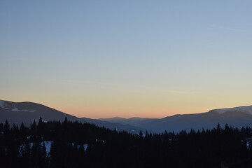 Obraz premium sunset in the mountains