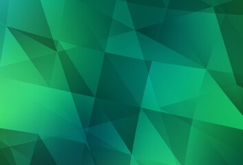 Obraz premium Light Green vector shining triangular layout.
