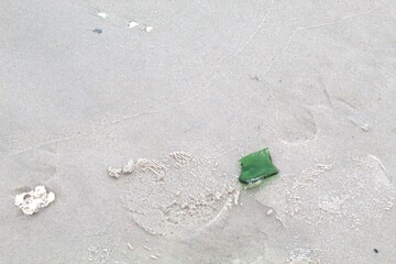 broken glass on the beach