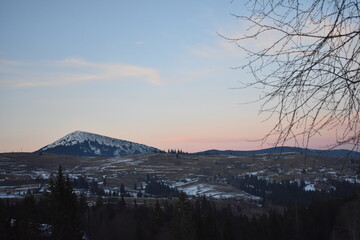 sunrise in the mountains
