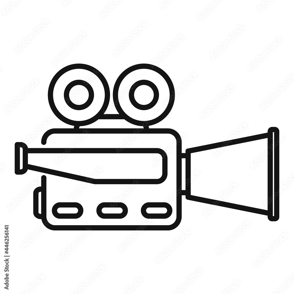 Canvas Prints Reel cinema camera icon outline vector. Video camcorder