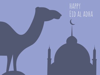 camel in the desert, happy eid al adha