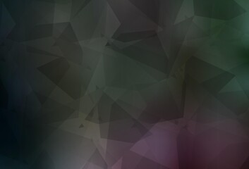Fototapeta premium Dark Pink, Green vector template with chaotic poly shapes.