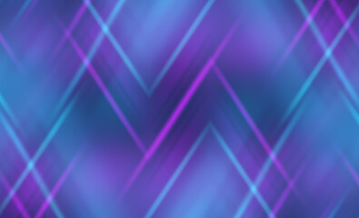 Empty dark abstract background with ultraviolet geometric lines. Neon glow.