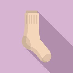 Sock item icon flat vector. Wool pair