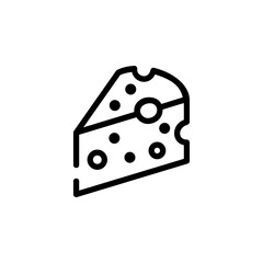 cheese vector icon. food and beverage icon outline style. perfect use for icon, logo, illustration, website, and more. icon design line style
