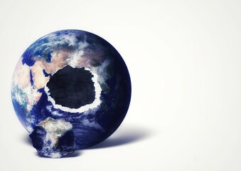 穴の空いた地球