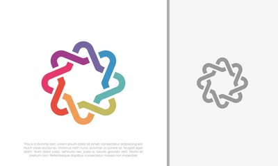 Fototapeta premium Global Community Logo Icon Elements Template. Community human Logo template vector. Community health care. Abstract Community logo.