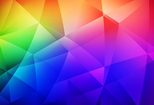 Dark Multicolor vector abstract polygonal pattern. © smaria2015