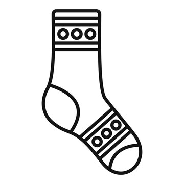 recommend clip art: Sport sock icon outline vector. Winter collection