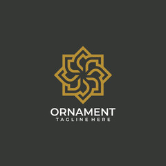 Monogram ornament pattern ornate formal logo vector design. Logo can be used for icon, bran, identity, baroque, elegant, minimal, decoration, creative, and beautiful