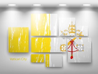 flag paint in gallery. Vector illustration