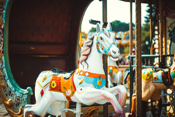 Fototapeta na wymiar Merry-go-round Horse