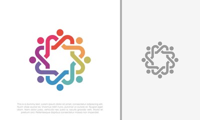 Global Community Logo Icon Elements Template. Community human Logo template vector. Community health care. Abstract Community logo.