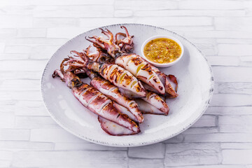 Grilled squid favorite seafood
