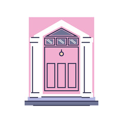 pink front door