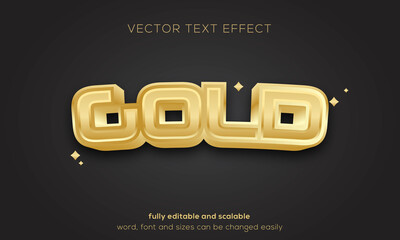 Shiny luxury gold text effect, editable gold spark light text style.