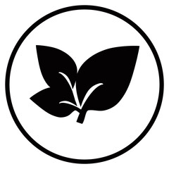 black leaves economic icon with white background