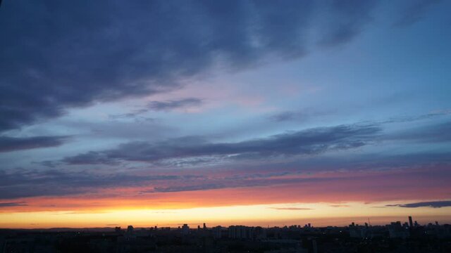 Sunrise timelapse clouds colorful sky