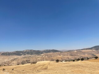 landscape with sky in Salt, Jordan