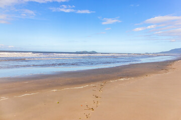 Fototapeta na wymiar Beach in Ilha Comprida on the coast of the state of São Paulo. Brazil travel destination