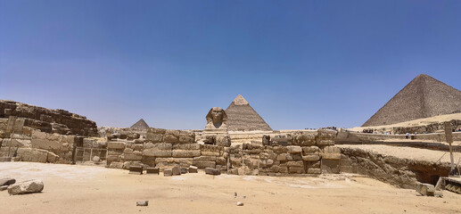 site, historical, necropolis, evening, sunset, african, attraction, sunlight, orange, morning, dry, heritage, nobody, world, cheops, civilization, blue, tourist, great, historic, desert, giza, pyramid