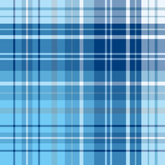 Seamless pattern in blue colors for plaid, fabric, textile, clothes, tablecloth and other things. Vector image.