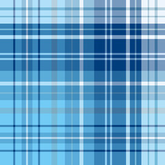 Fototapeta premium Seamless pattern in blue colors for plaid, fabric, textile, clothes, tablecloth and other things. Vector image.